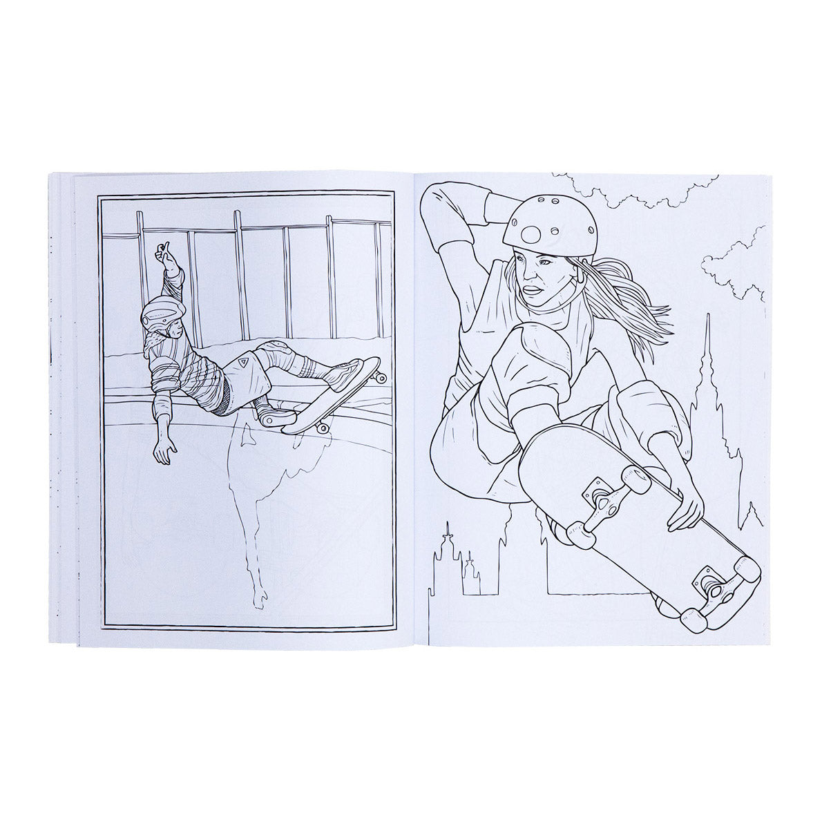 Skateboarding Coloring Book