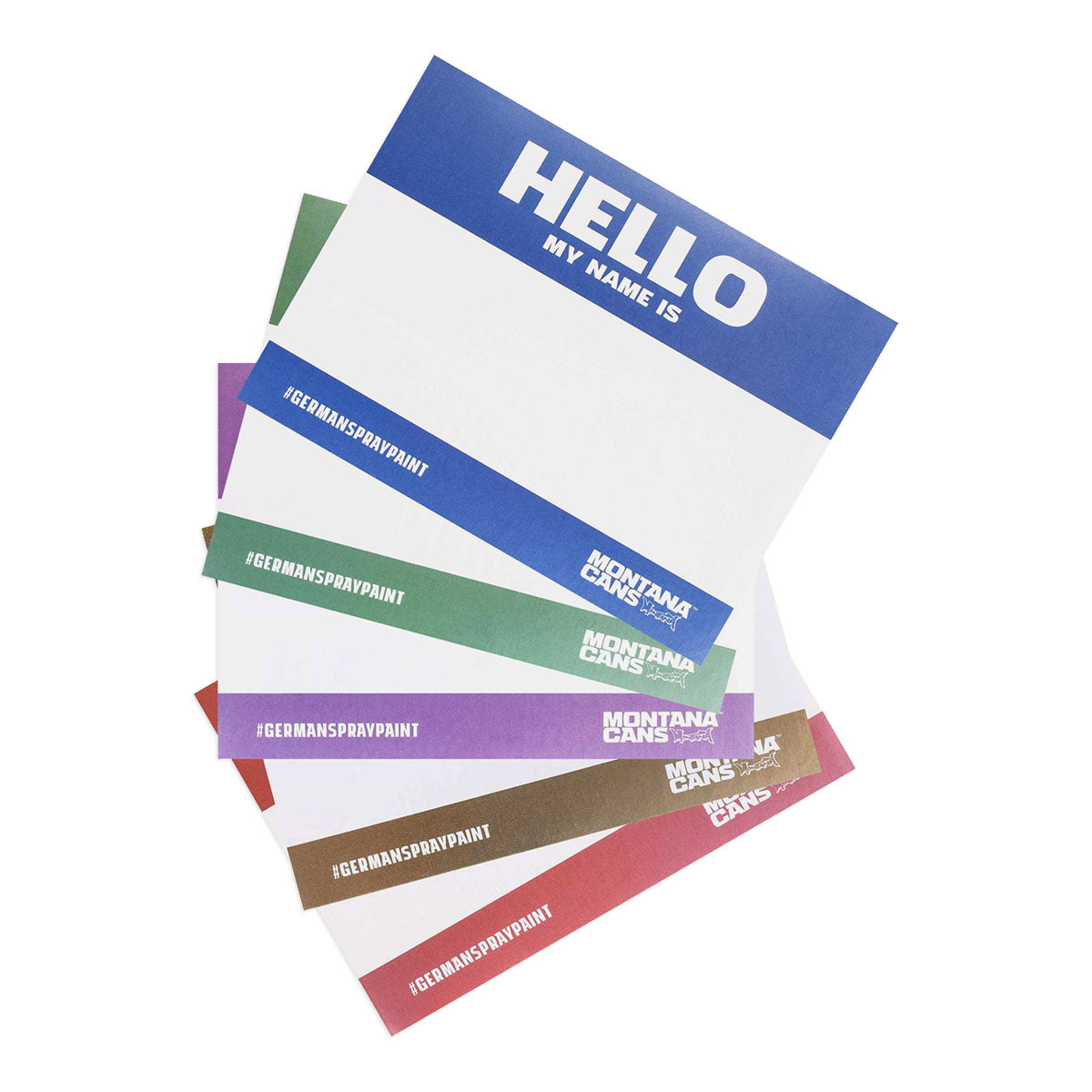 Montana Hello My Name Is Sticker 100-pack Metallic