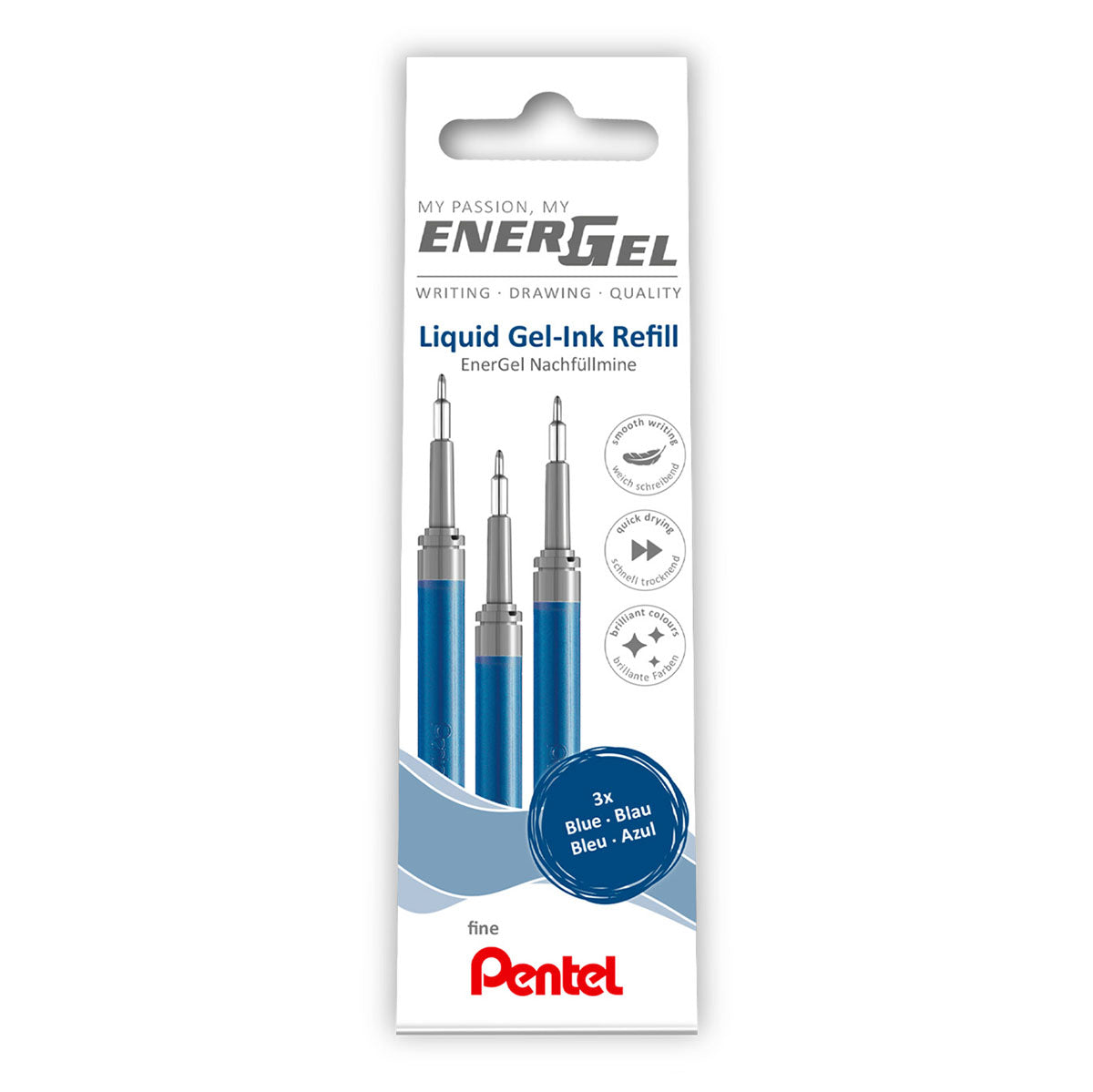 Pentel EnerGel LRN5 Needle Point Refill 0.5 mm 3-Pack - image 5