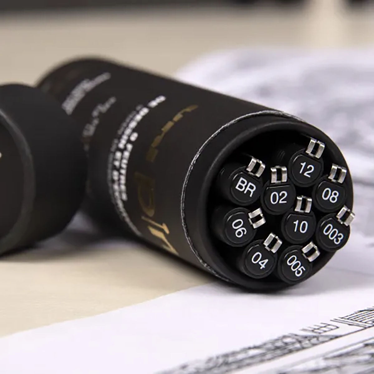 Uni Pin Fine Line Pens The Tube 9 Set, Black - image 3