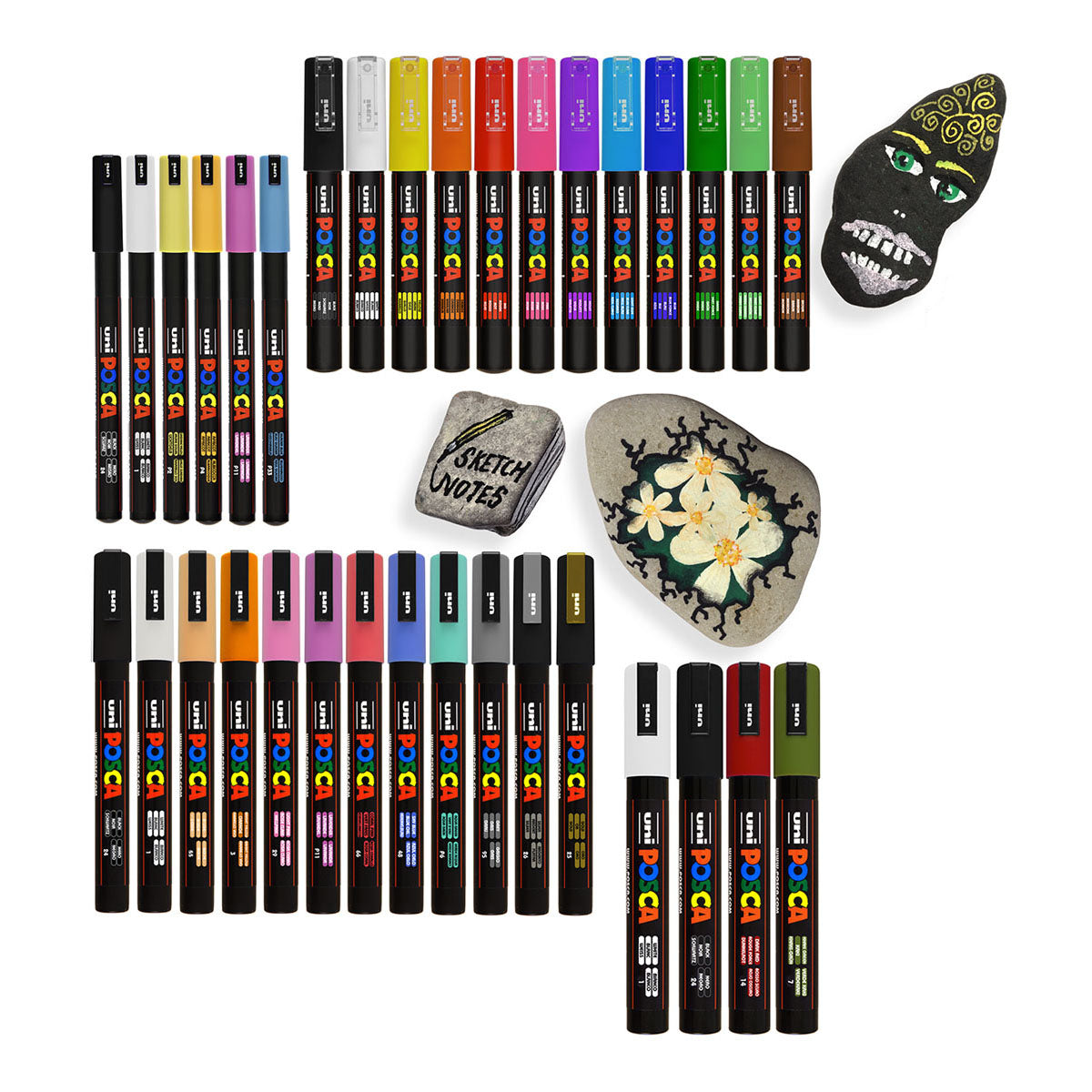 Uni Posca Markers Paint On Rocks Large