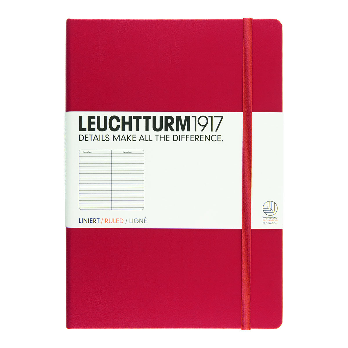 Leuchtturm1917 Notebook A5 Hard Cover, Ruled