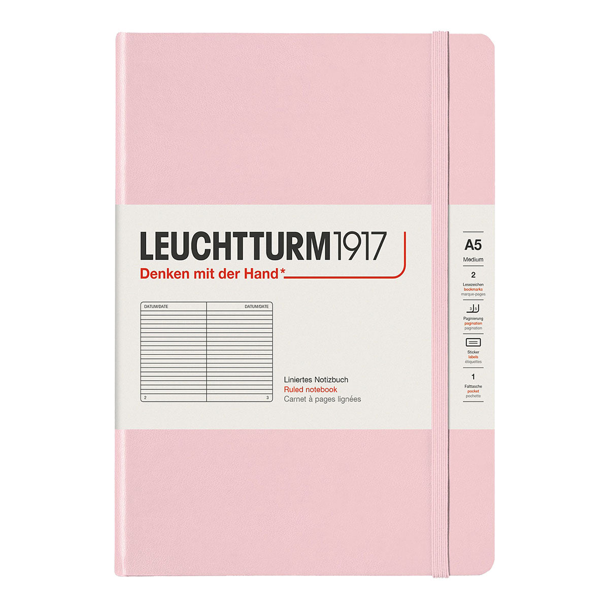 Leuchtturm1917 Notebook A5 Hard Cover, Ruled