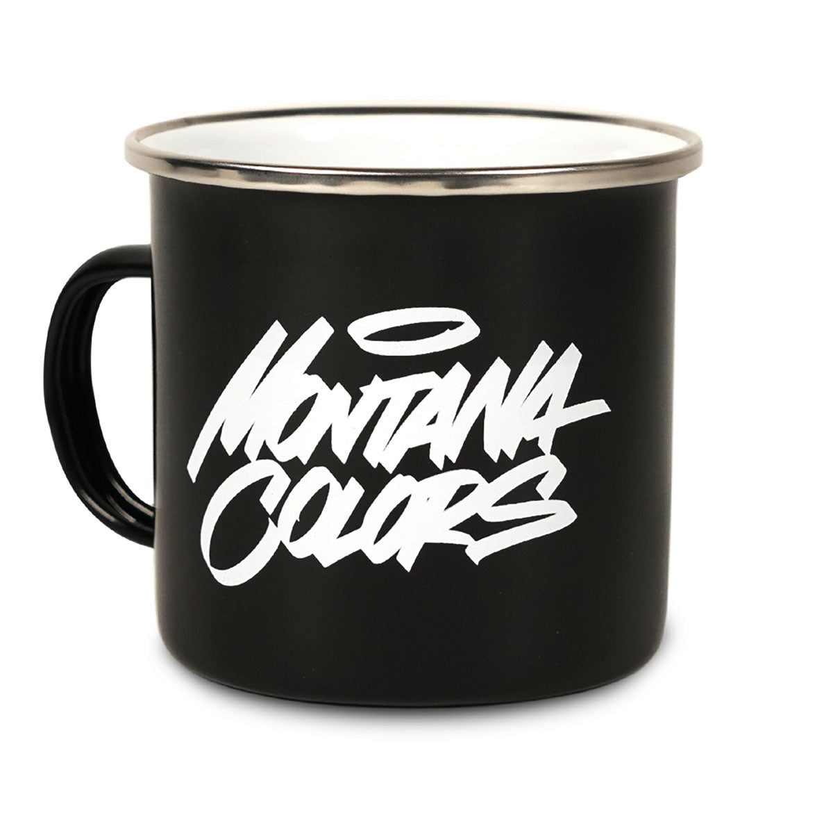 MTN Metal Enamel Mug Black White Logo