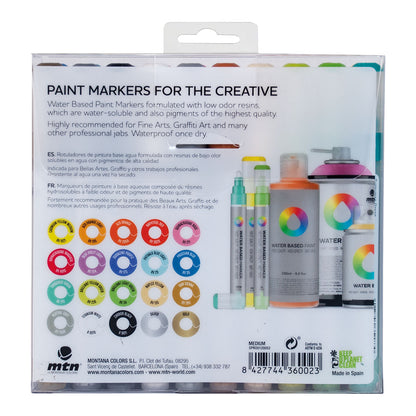 MTN Water Based Markers Medium 5 mm, 20 Set