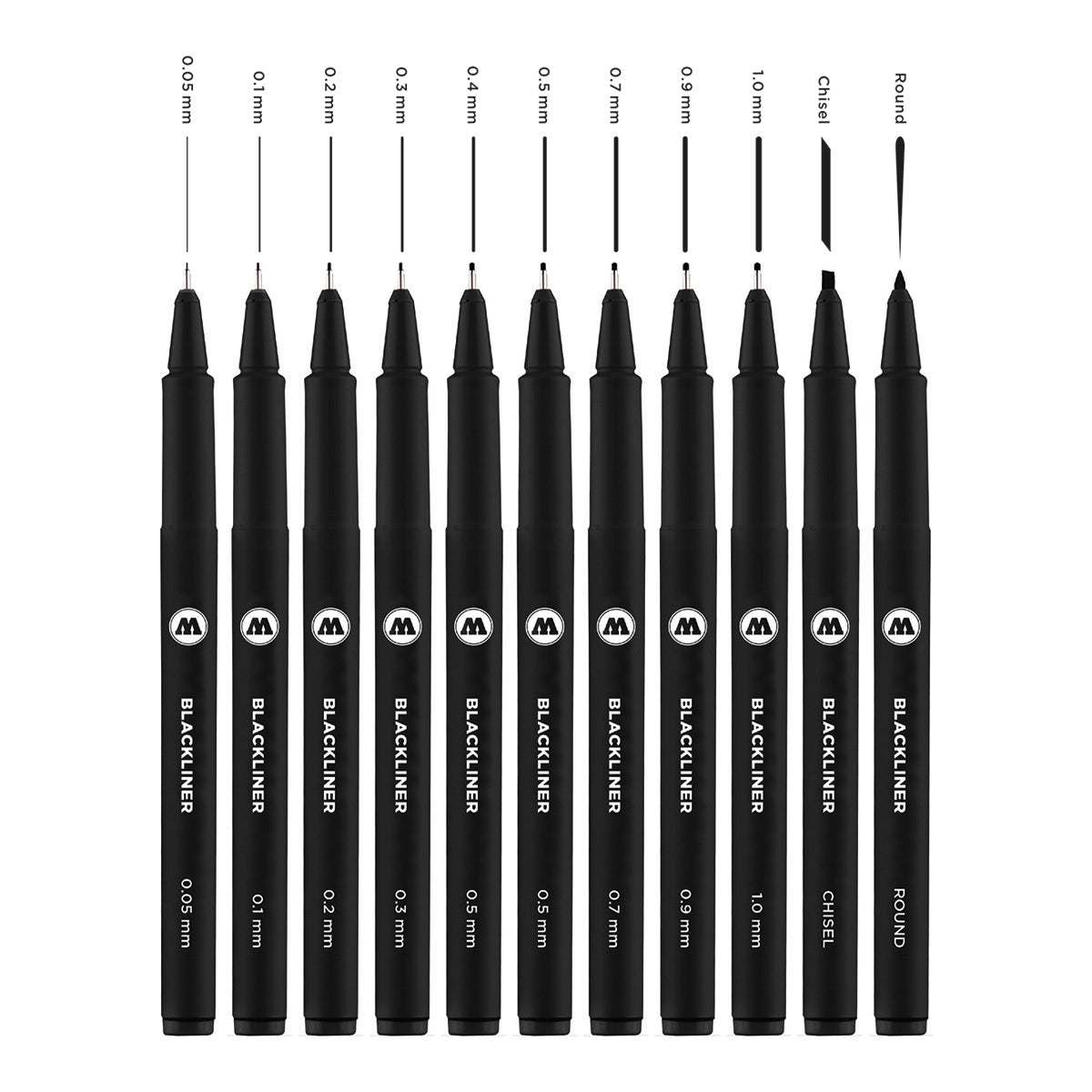 Molotow Blackliner Pens Complete 11 Set