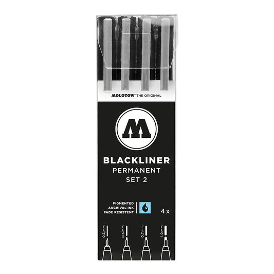 Molotow Blackliner Pens SET-2, 4 Set