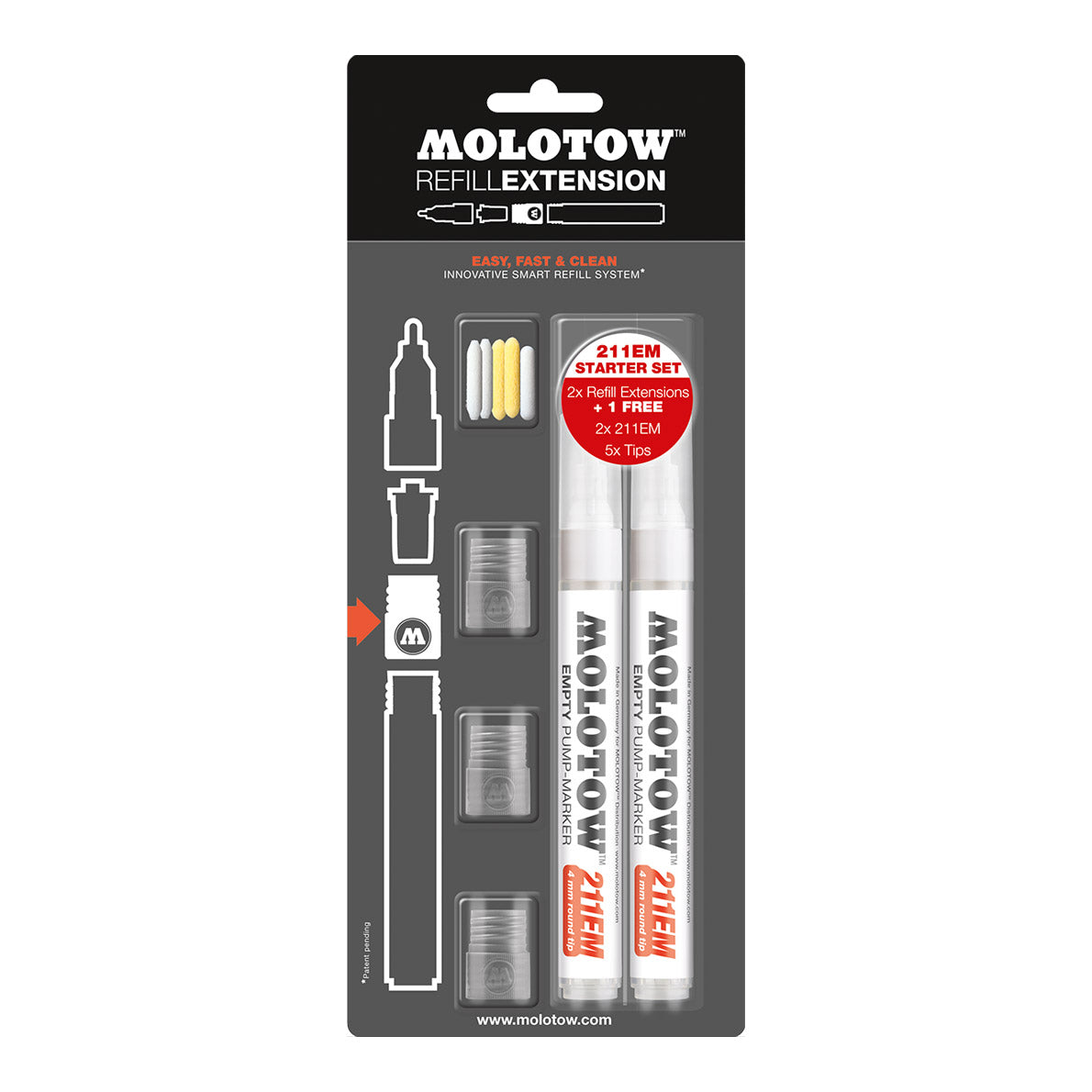 Molotow 211EM Refill Extension Starter Kit