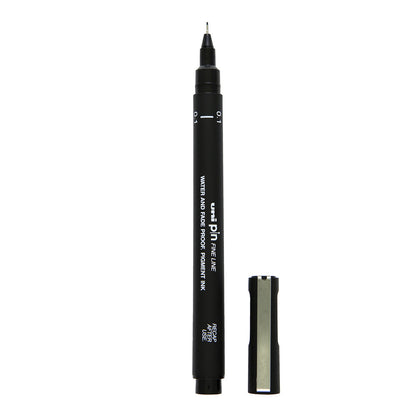 Uni Pin Fine Line Pens Classic-2 8 Set, Black - image 2