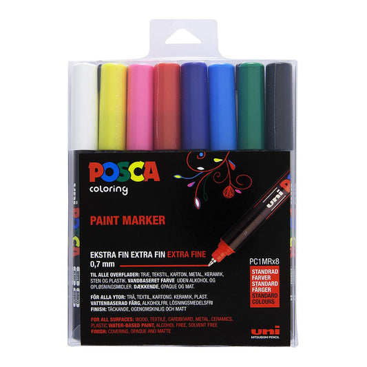 Uni Posca Markers PC-1MR, 8 set Standard