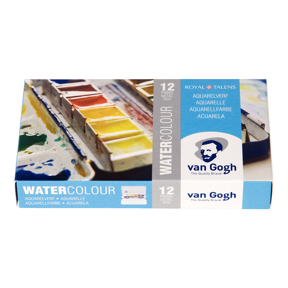 Van Gogh Watercolour Metal Case Half Pans 12 Set