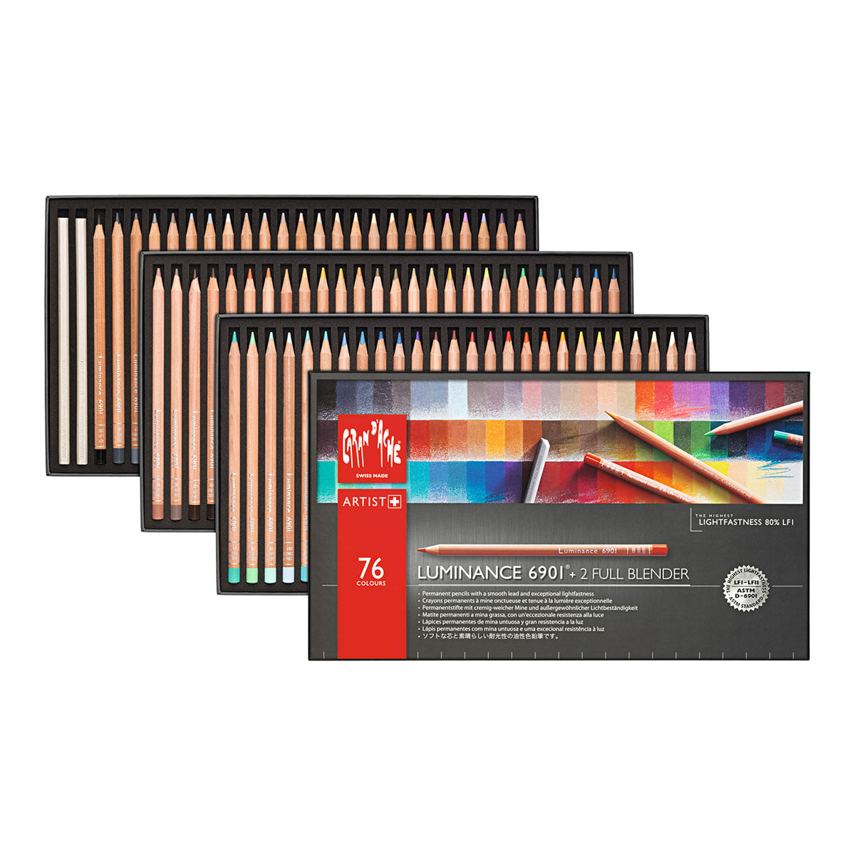 Caran d'Ache Luminance 6901 Coloured Pencils 76 Set