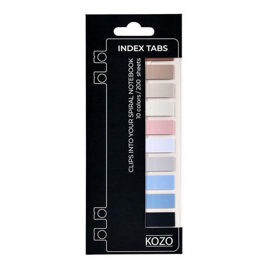 Kozo Index Tabs 12x44 mm 10 Colors Beach - image 1