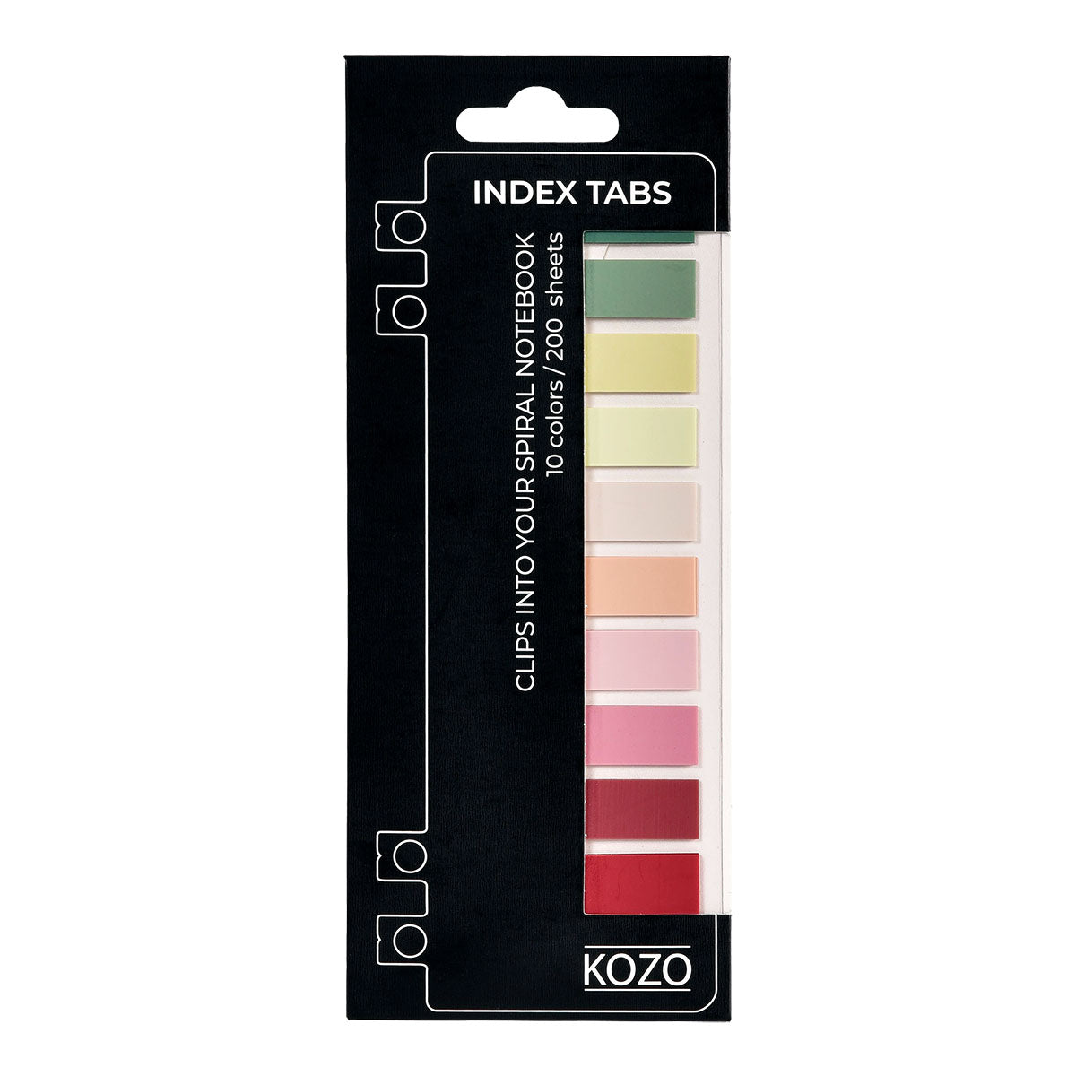 Kozo Index Tabs 12x44 mm 10 Colors Blush - image 1