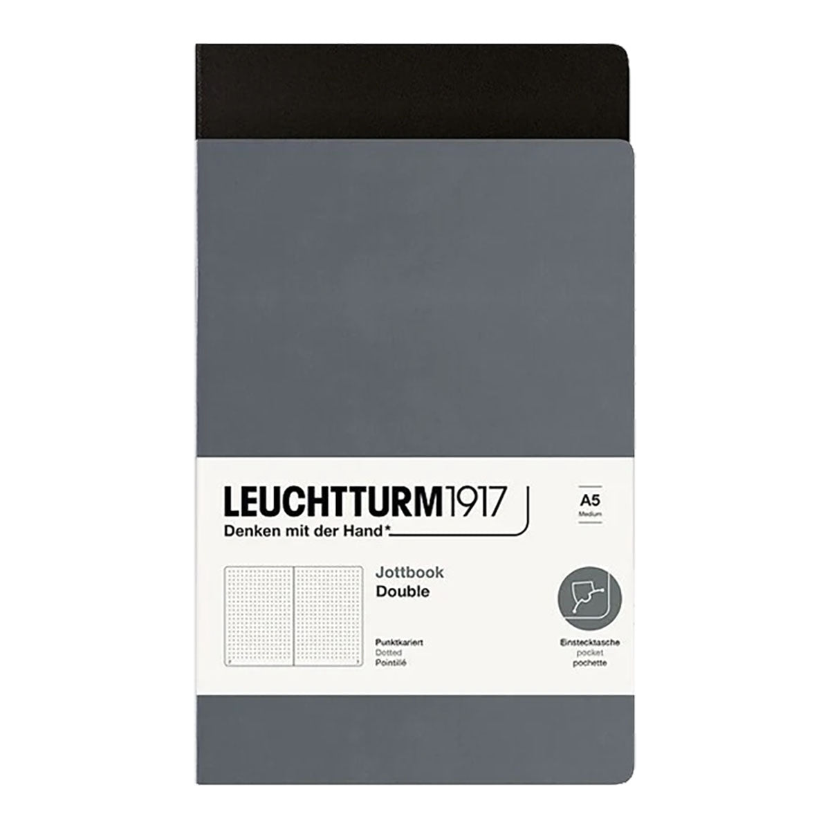 Leuchtturm1917 Jottbook A5 Pack of 2, Dotted