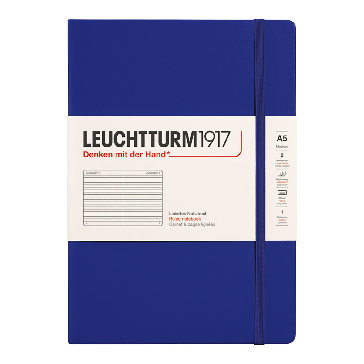 Leuchtturm1917 Notebook A5 Hard Cover, Ruled