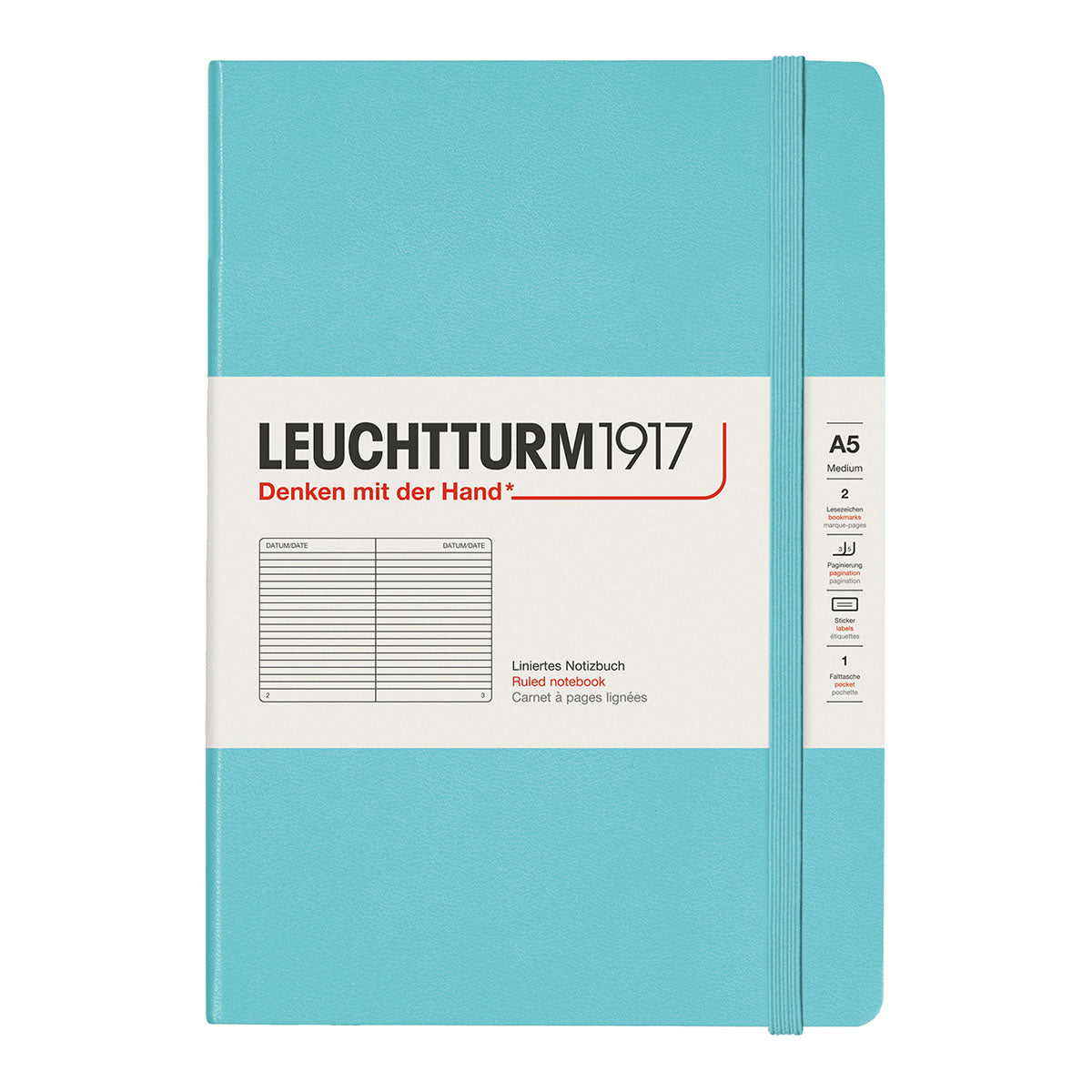 Leuchtturm1917 Notebook A5 Hard Cover, Ruled