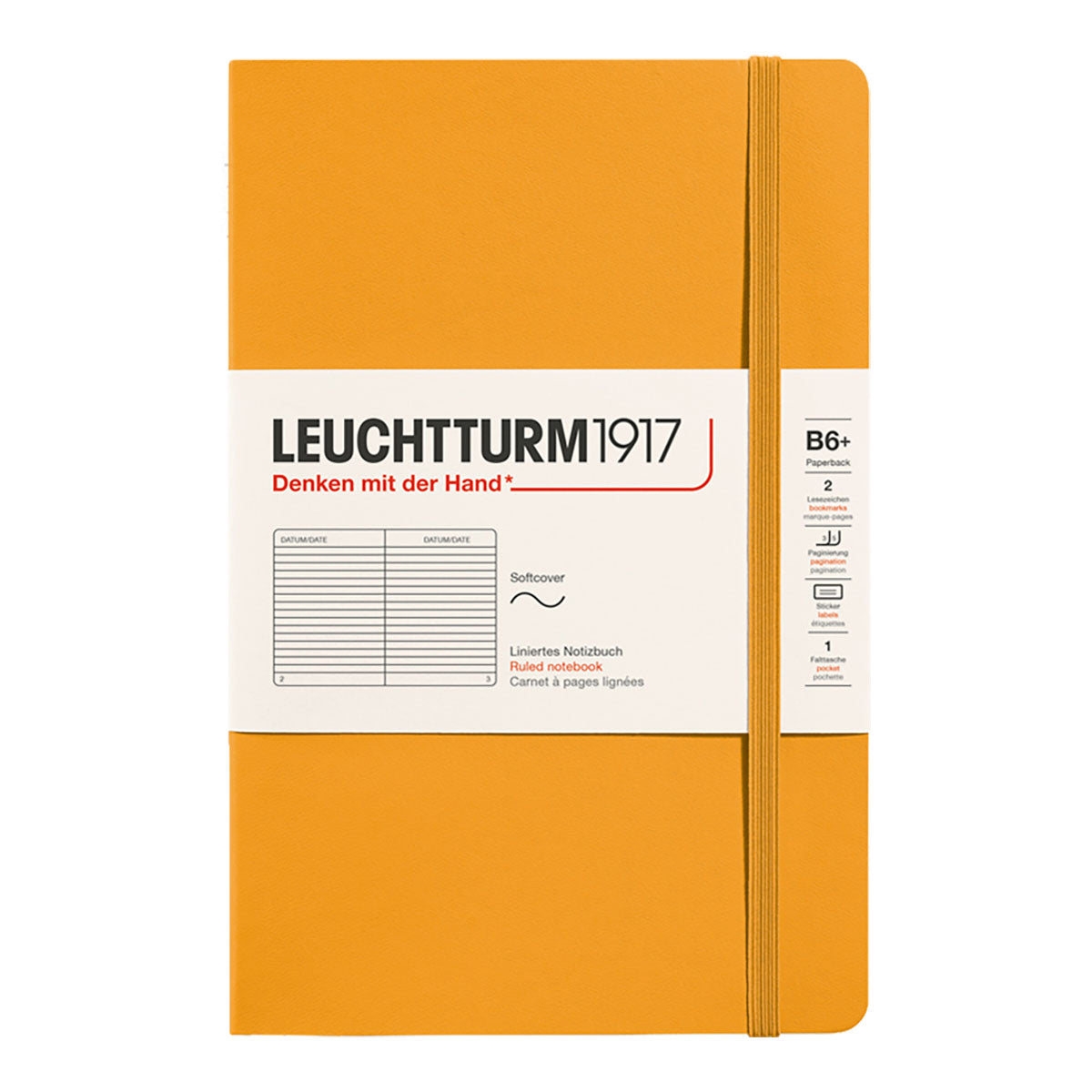 Leuchtturm1917 Notebook B6+ Soft Cover, Ruled - Rising Sun