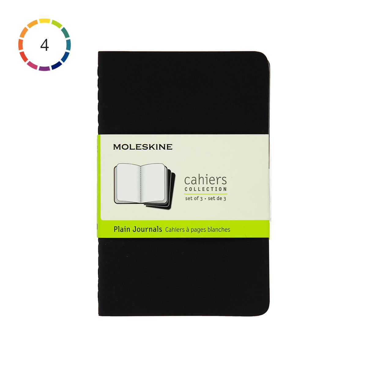 Moleskine Cahier Pocket Journal Plain Set of 3