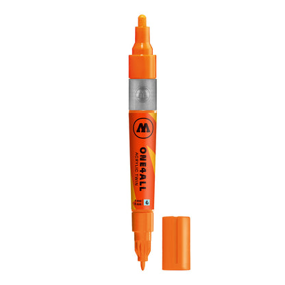 Molotow ONE4ALL Acrylic Twin Marker in Neon Orange Fluo (218)