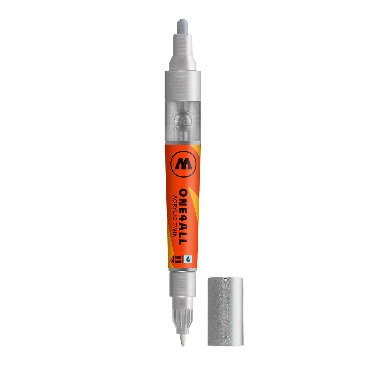 Molotow ONE4ALL Acrylic Twin Marker in Metallic Silver (227)