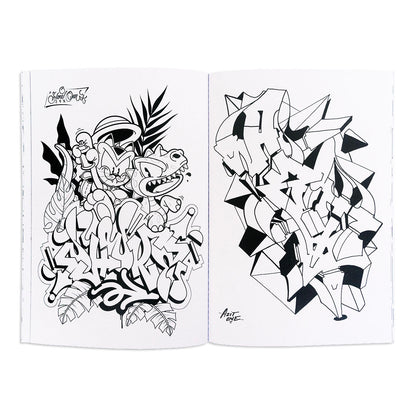 Sketchy Graffiti Coloring Book