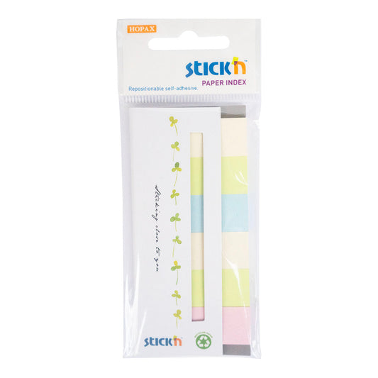 Stick'N Index Tabs 45x15 mm 100% Recycled Paper 6 Colors - image 1