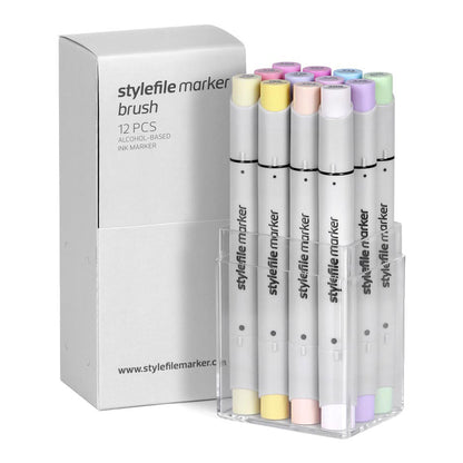 Stylefile Marker Brush 12set Pastell