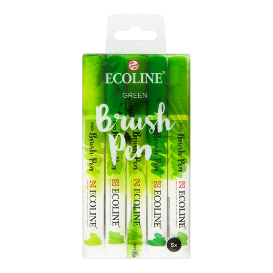 Talens Ecoline Brush Pen 5 set, Green Colors