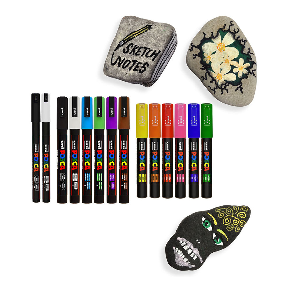 Uni Posca Markers Paint On Rocks Small
