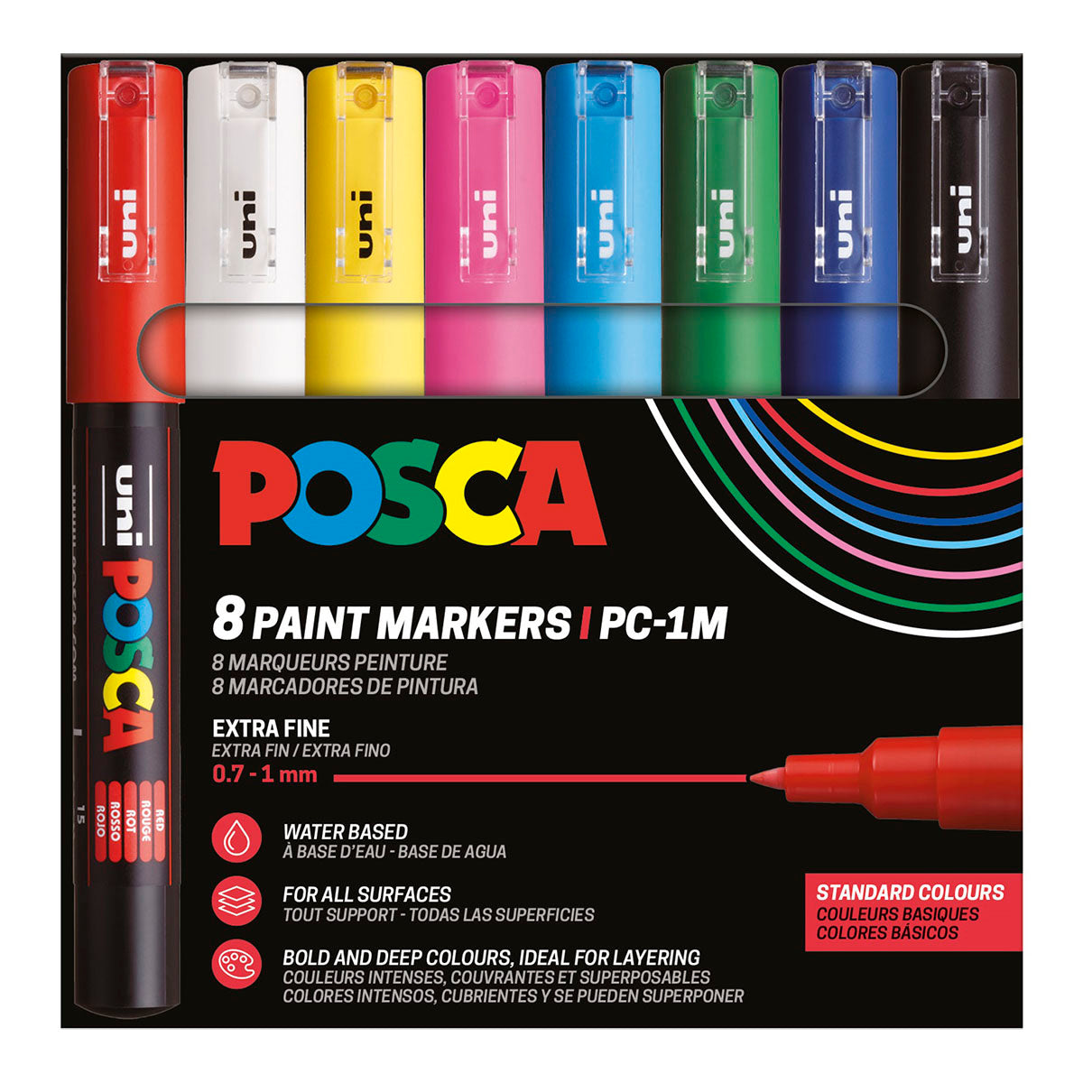 Uni Posca Markers PC-1M, 8 set Standard - image 2